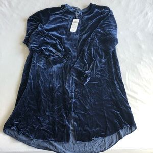 Eileen Fisher mandarin collar velvet tunic 2x